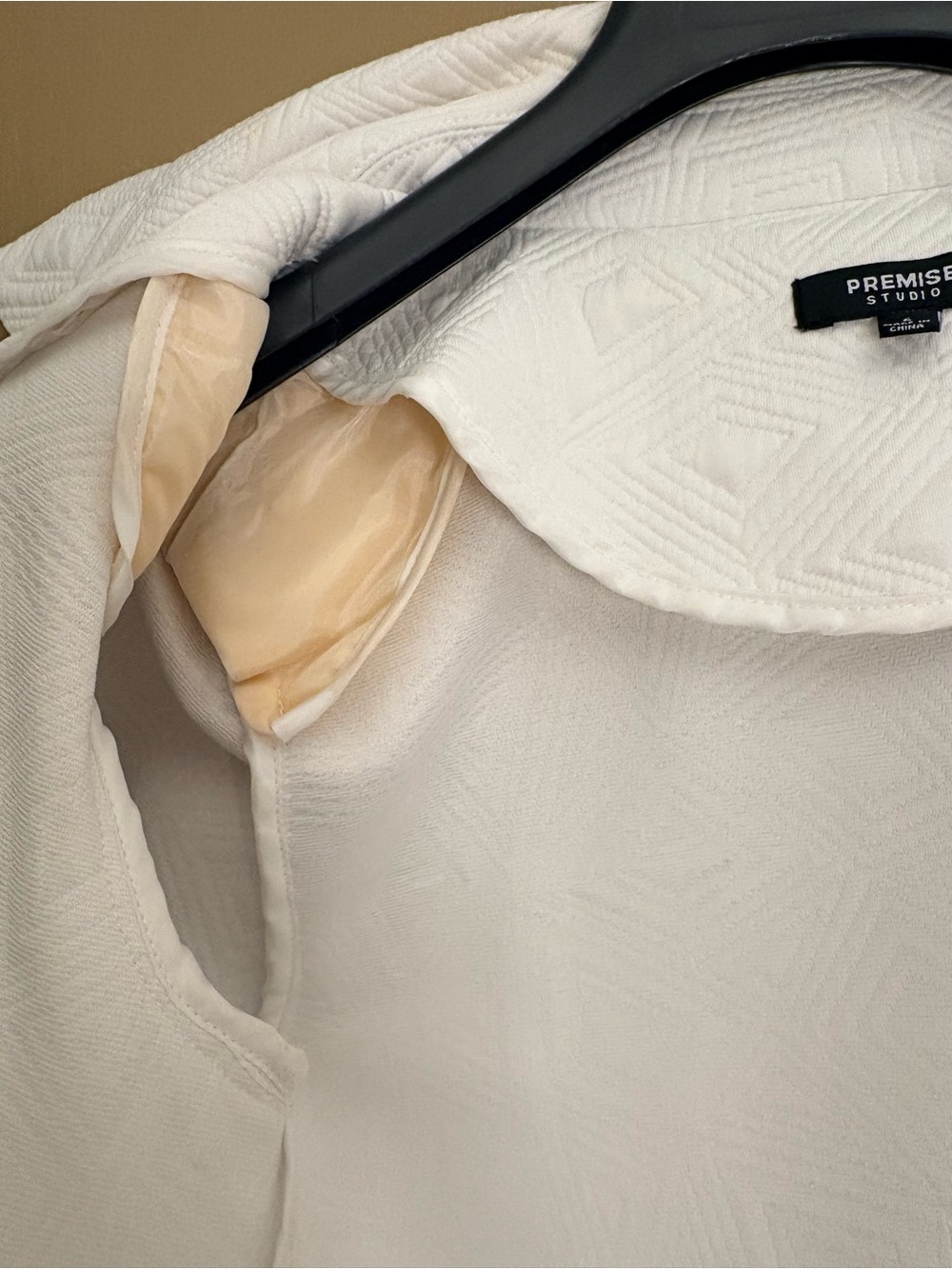 Premise White Textured Open-Front Blazer Coat - Picture 2 of 6